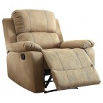 ACME Bina Recliner, Light Brown Polished Microfiber