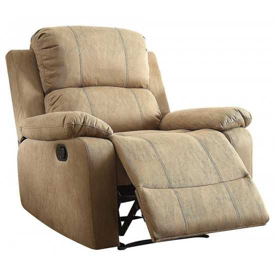 ACME Bina Recliner, Light Brown Polished Microfiber