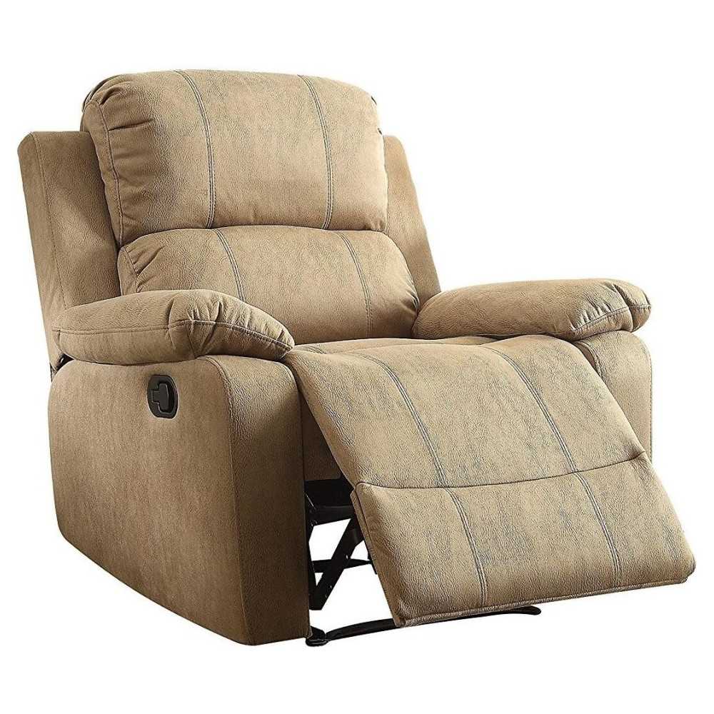 ACME Bina Recliner, Light Brown Polished Microfiber ACME Bina Recliner, Light Brown Polished Microfiber