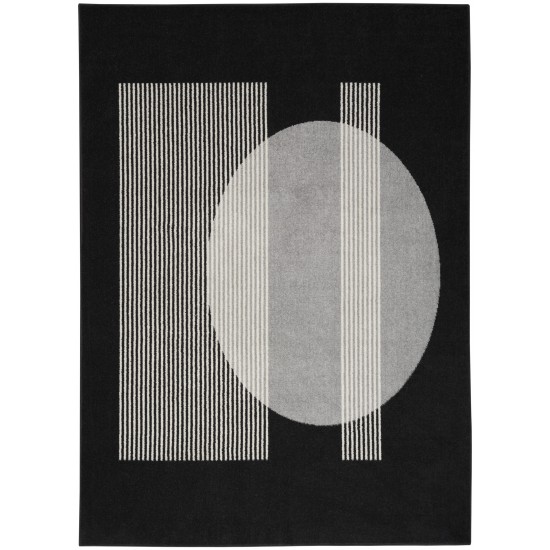 Nourison Modern Passion MDP03 Area Rug, Black/Grey, 4' x 6'