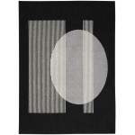 Nourison Modern Passion MDP03 Area Rug, Black/Grey, 6' x 9'