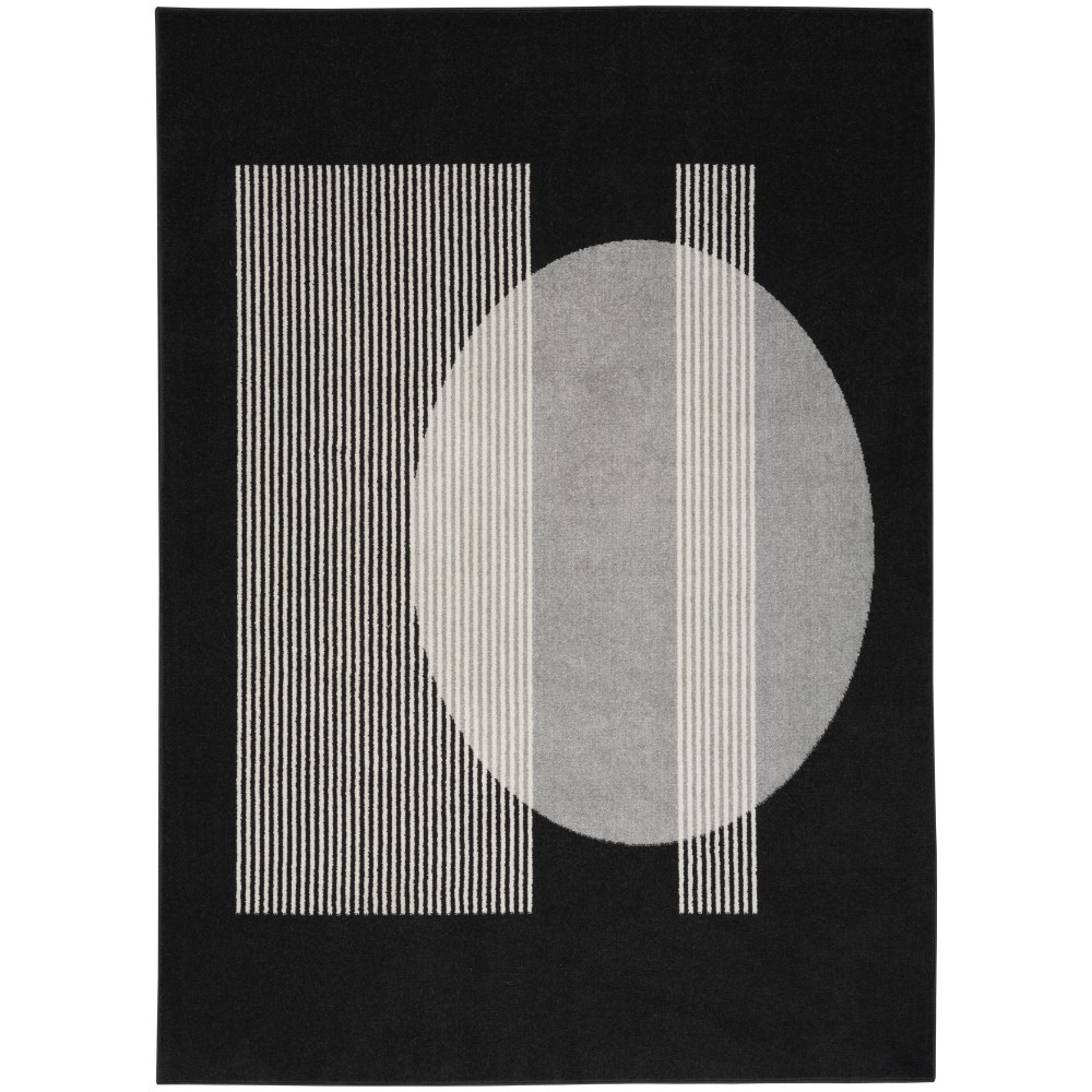 Nourison Modern Passion MDP03 Area Rug, Black/Grey, 6' x 9'