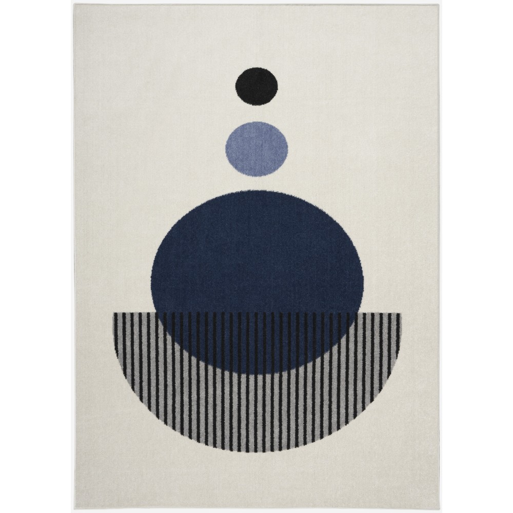 Nourison Modern Passion MDP04 Area Rug, Ivory/Blue, 5'3" x 7'3" Nourison Modern Passion MDP04 Area Rug, Ivory/Blue, 5'3" x 7'3"
