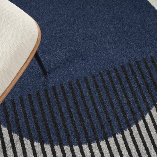 Nourison Modern Passion MDP04 Area Rug, Ivory/Blue, 5'3" x 7'3"