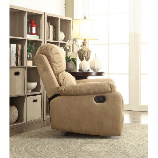 ACME Bina Recliner, Light Brown Polished Microfiber