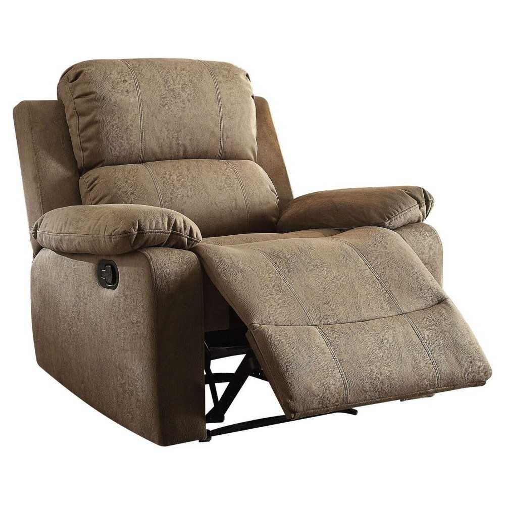 ACME Bina Recliner, Taupe Polished Microfiber