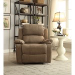 ACME Bina Recliner, Taupe Polished Microfiber