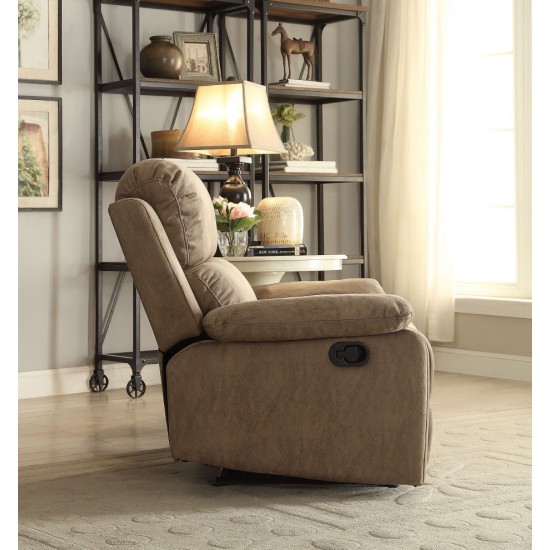 ACME Bina Recliner, Taupe Polished Microfiber