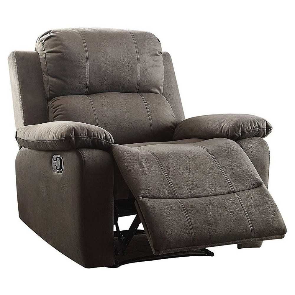 ACME Bina Recliner, Gray Polished Microfiber