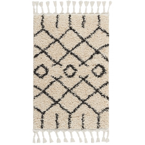 Nourison Moroccan Shag MRS01 Area Rug, Cream, 2'2" x 4'