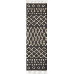 Nourison Moroccan Shag MRS02 Runner Rug, Charcoal, 2'2" x 8'1"