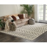 Nourison Moroccan Shag MRS02 Area Rug, Cream, 9'2" x 12'6"