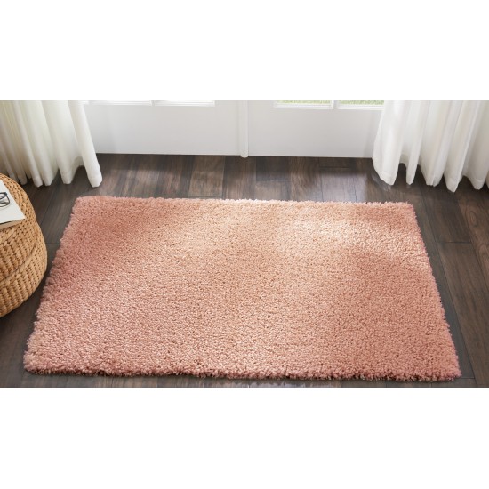 Nourison Malibu Shag MSG01 Area Rug, Blush, 2'6" x 4'