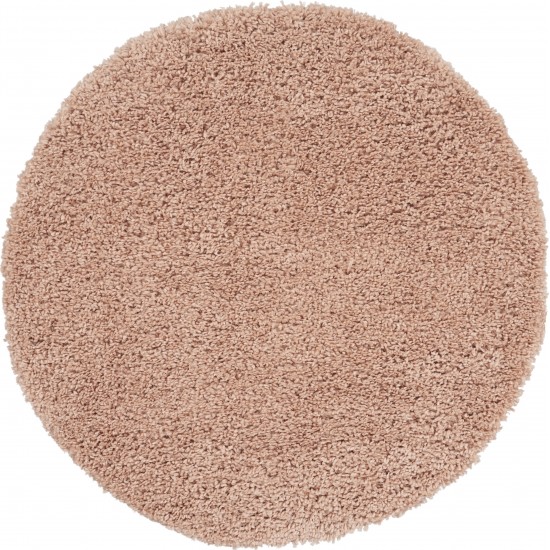 Nourison Malibu Shag MSG01 Area Rug, Blush, 4' x Round