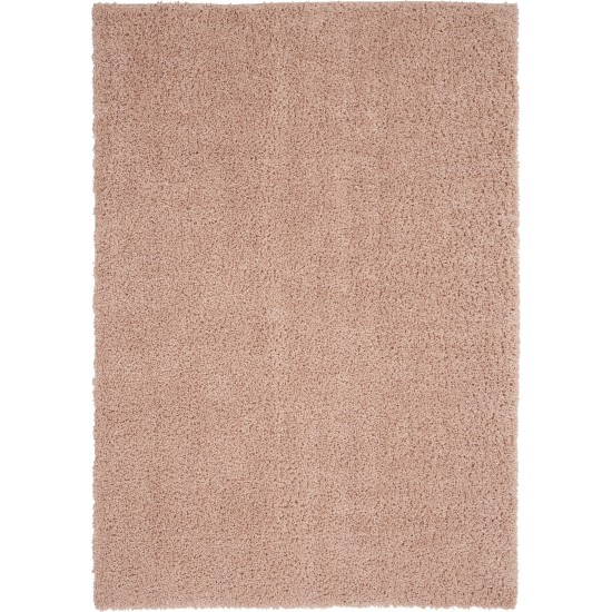 Nourison Malibu Shag MSG01 Area Rug, Blush, 6' x 9'