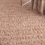 Nourison Malibu Shag MSG01 Area Rug, Blush, 6' x 9'