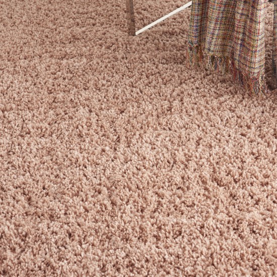 Nourison Malibu Shag MSG01 Area Rug, Blush, 6' x 9'