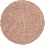 Nourison Malibu Shag MSG01 Area Rug, Blush, 6'7" x Round