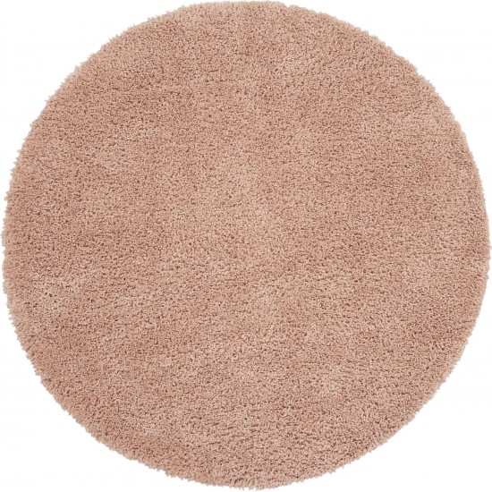 Nourison Malibu Shag MSG01 Area Rug, Blush, 6'7" x Round