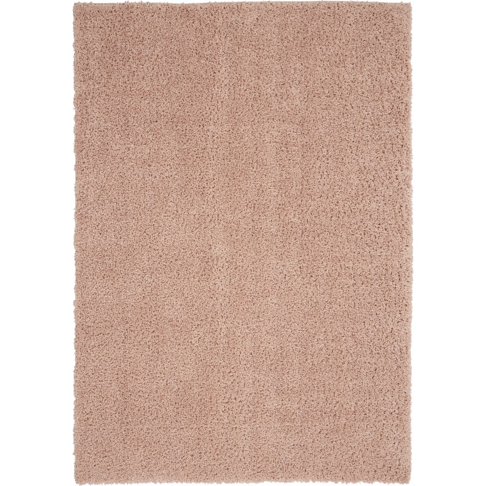 Nourison Malibu Shag MSG01 Area Rug, Blush, 7' x 10'