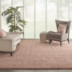 Nourison Malibu Shag MSG01 Area Rug, Blush, 7'10" x 9'10"