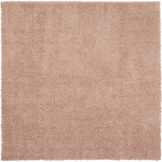 Nourison Malibu Shag MSG01 Area Rug, Blush, 7'10" x Square