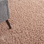 Nourison Malibu Shag MSG01 Area Rug, Blush, 7'10" x Square