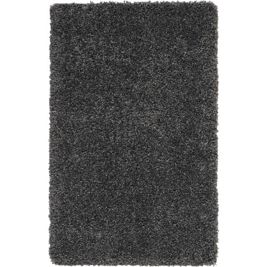 Nourison Malibu Shag MSG01 Area Rug, Dark Grey, 3' x 5'