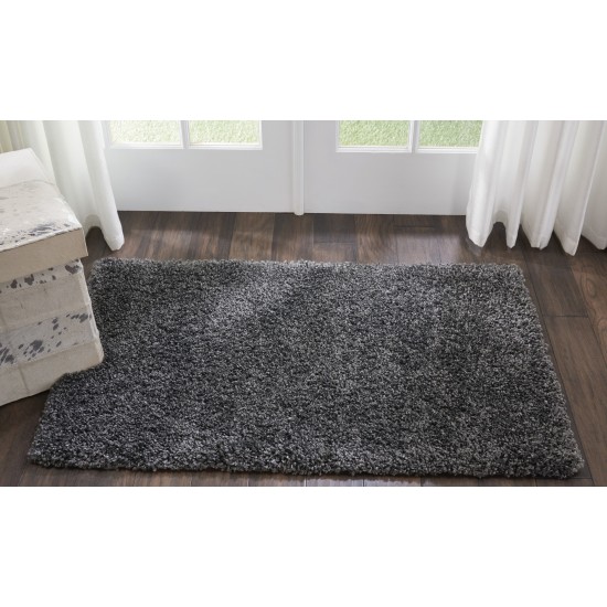 Nourison Malibu Shag MSG01 Area Rug, Dark Grey, 3' x 5'