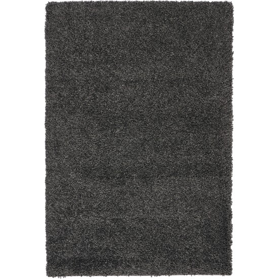 Nourison Malibu Shag MSG01 Area Rug, Dark Grey, 3'11" x 5'11"