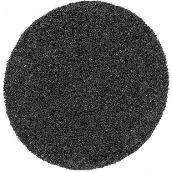 Nourison Malibu Shag MSG01 Area Rug, Dark Grey, 4' x Round