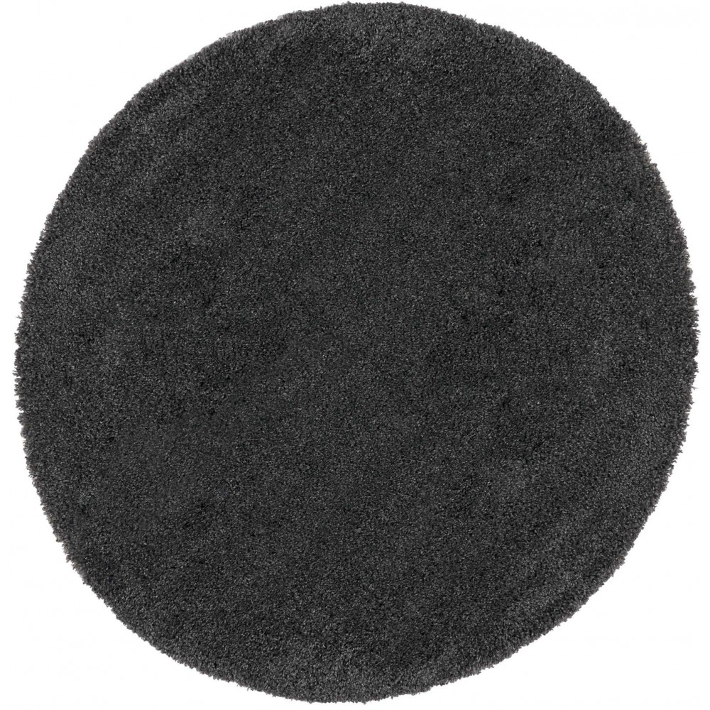 Nourison Malibu Shag MSG01 Area Rug, Dark Grey, 4' x Round