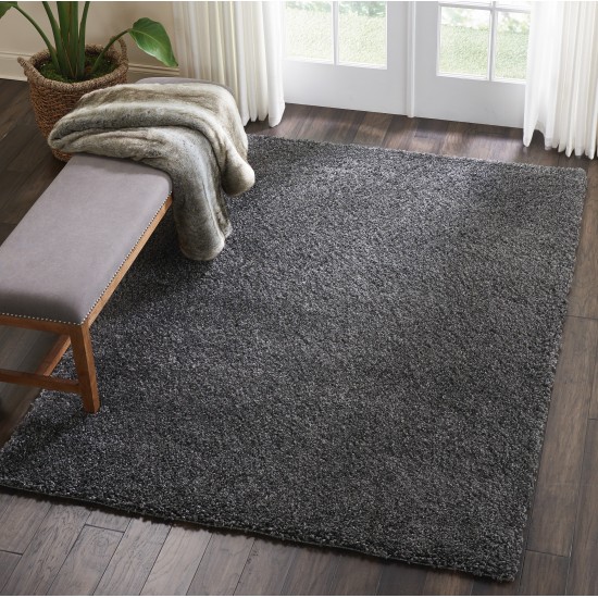 Nourison Malibu Shag MSG01 Area Rug, Dark Grey, 5'3" x 7'3"