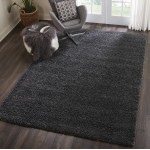 Nourison Malibu Shag MSG01 Area Rug, Dark Grey, 6'7" x 9'6"