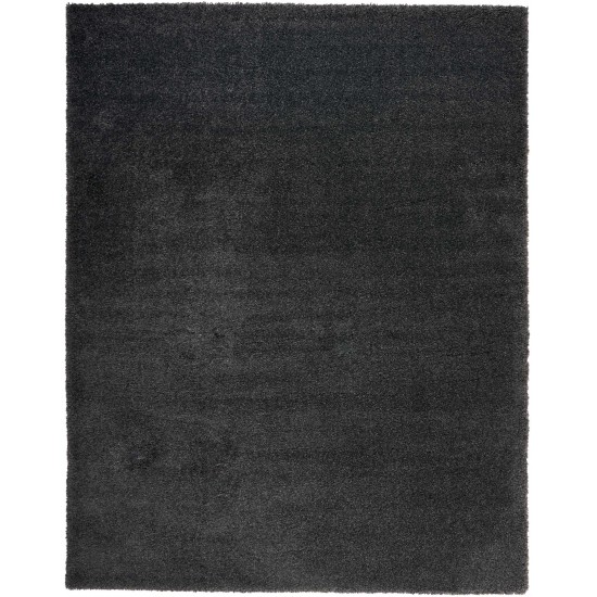 Nourison Malibu Shag MSG01 Area Rug, Dark Grey, 9' x 12'