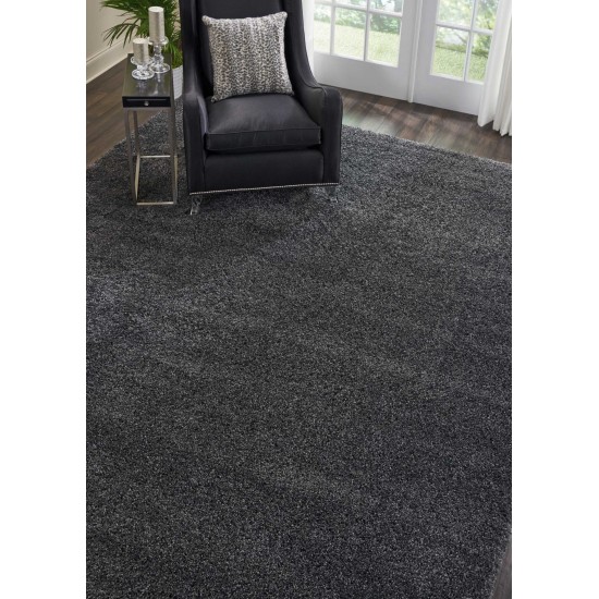 Nourison Malibu Shag MSG01 Area Rug, Dark Grey, 9' x 12'