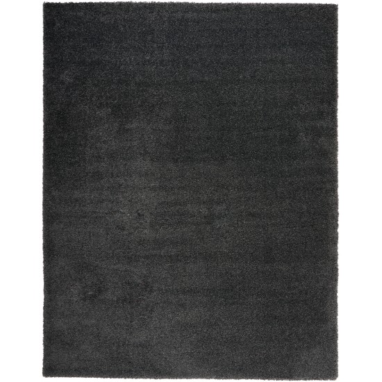 Nourison Malibu Shag MSG01 Area Rug, Dark Grey, 9'10" x 13'2"