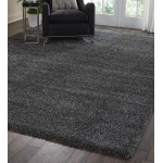 Nourison Malibu Shag MSG01 Area Rug, Dark Grey, 9'10" x 13'2"