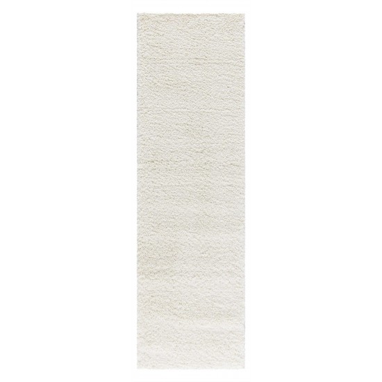 Nourison Malibu Shag MSG01 Runner Rug, Ivory, 2'2" x 7'6"