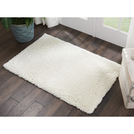 Nourison Malibu Shag MSG01 Area Rug, Ivory, 2'6" x 4'