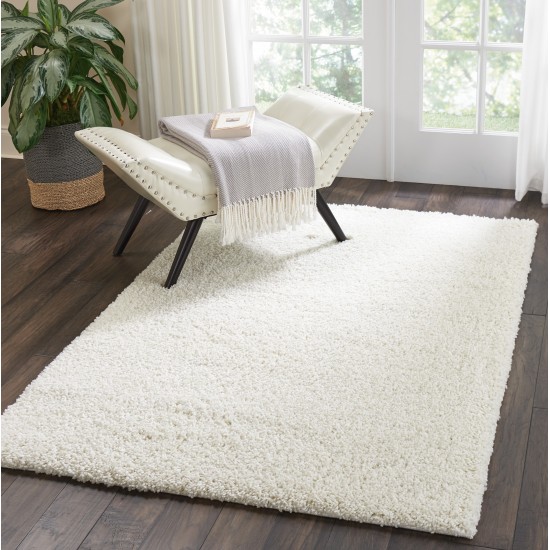 Nourison Malibu Shag MSG01 Area Rug, Ivory, 3'11" x 5'11"