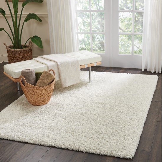 Nourison Malibu Shag MSG01 Area Rug, Ivory, 5'3" x 7'3"