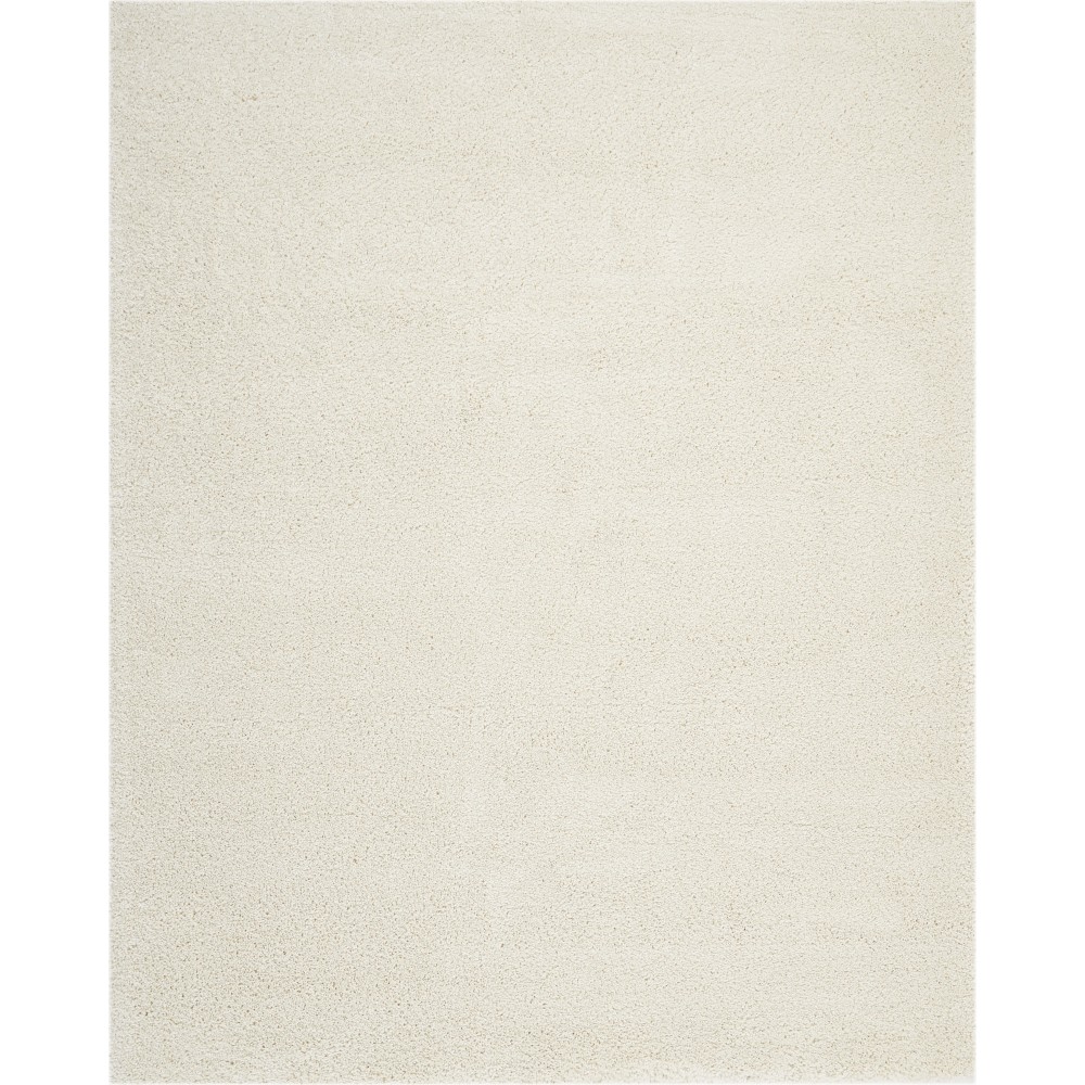 Nourison Malibu Shag MSG01 Area Rug, Ivory, 6' x 9'