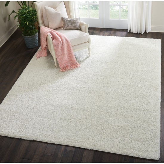 Nourison Malibu Shag MSG01 Area Rug, Ivory, 6' x 9'