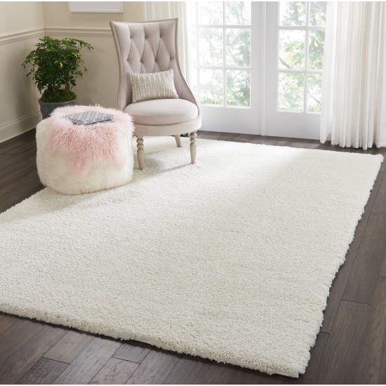 Nourison Malibu Shag MSG01 Area Rug, Ivory, 6'7" x 9'6"