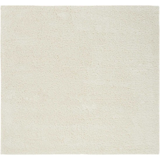 Nourison Malibu Shag MSG01 Area Rug, Ivory, 6'7" x Square