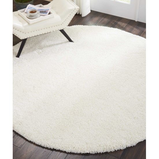 Nourison Malibu Shag MSG01 Area Rug, Ivory, 7'10" x Round