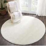 Nourison Malibu Shag MSG01 Area Rug, Ivory, 7'10" x Round