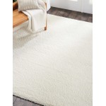 Nourison Malibu Shag MSG01 Area Rug, Ivory, 7'10" x Square