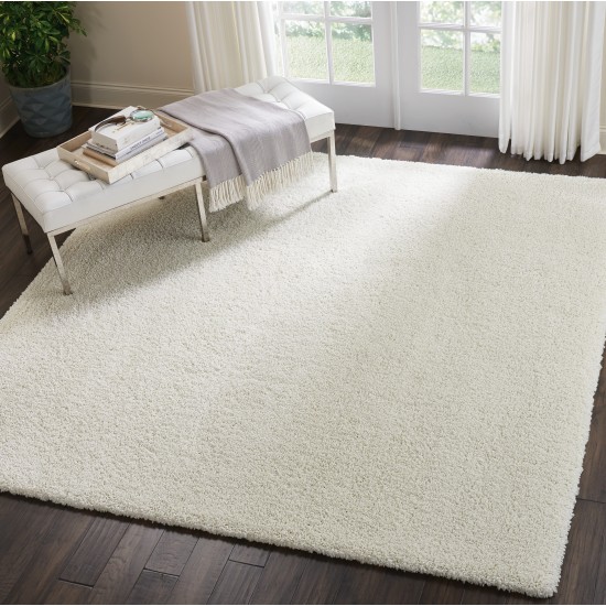 Nourison Malibu Shag MSG01 Area Rug, Ivory, 7'10" x Square